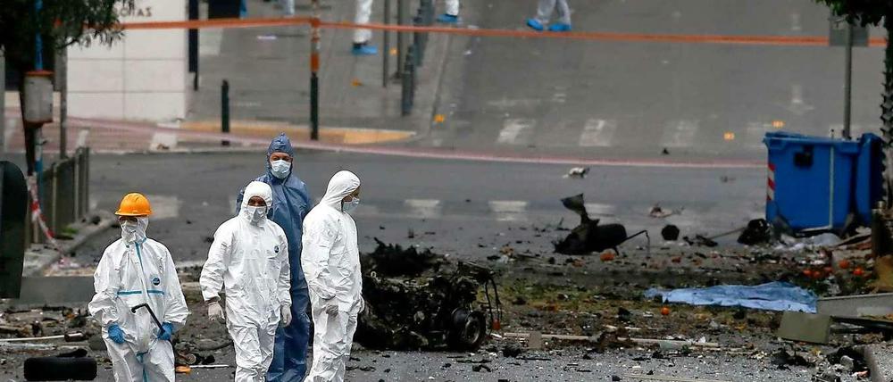 Eine starke Explosion hat am Donnerstagmorgen das Zentrum der griechischen Hauptstadt erschüttert.