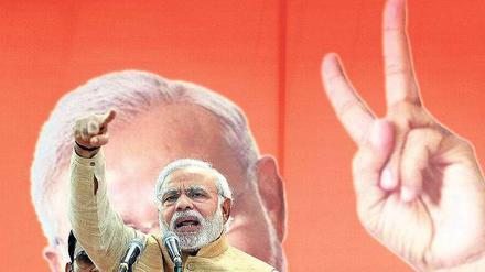 Auf dem Sprung nach Delhi: Hindunationalist Narendra Modi.