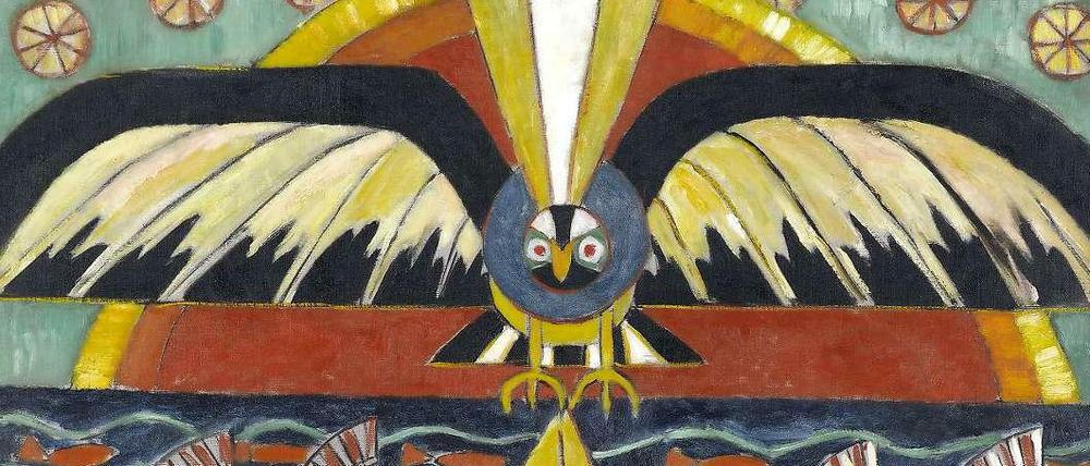 Marsden Hartley: Indianische Fantasie, 1914 (Ausschnitt). Das Gemälde stammt aus dem North Carolina Museum of Art, Raleigh. 
