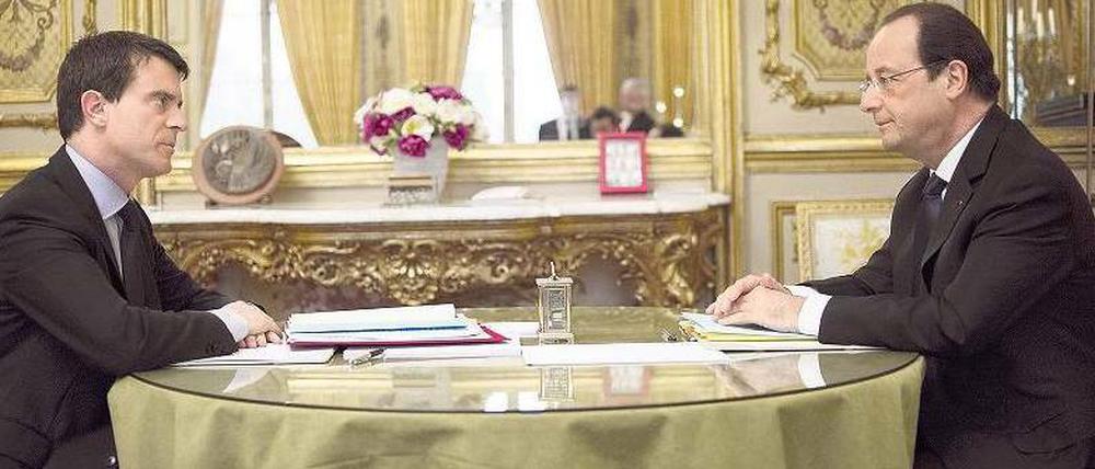 Manuel Valls (links) und François Hollande im Elysée-Palast.