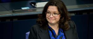 Arbeitsministerin Andrea Nahles im Bundestag
