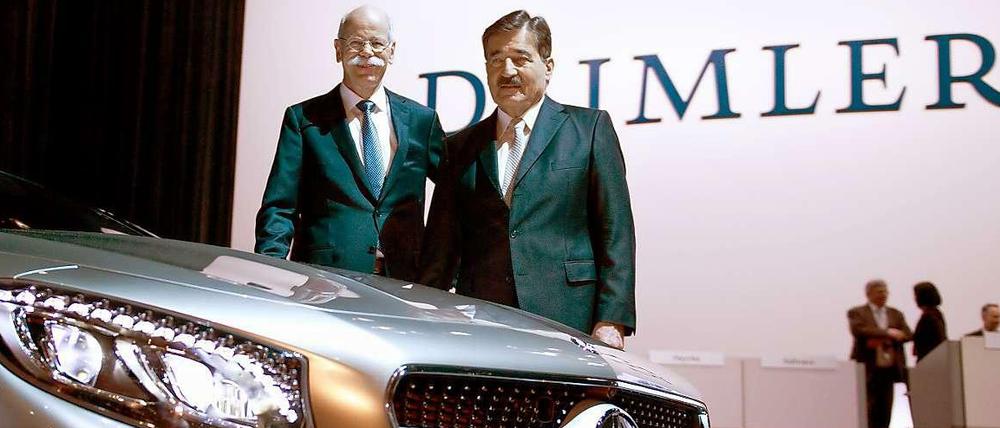 Vorstand und Aufsichtsrat. Daimler-Chef Dieter Zetsche (l.) und der Vorsitzende des Kontrollgremiums Manfred Bischoff am Mittwoch in Berlin.