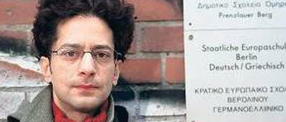 Dagegen. Dimitrios Kontopodis, Elternvertreter an der Homer-Schule. 