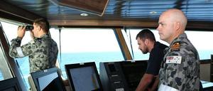 Besatzung des australischen Marineschiffs "Ocean Shield".
