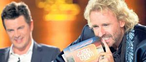 Nur eine Auszeit? Zur Überbrückung plane das ZDF neue Live-Events, an denen Thomas Gottschalk (re.) beteiligt sein könnte. Danach wäre Zeit für ein neues „Wetten, dass..?“ Foto: dpa