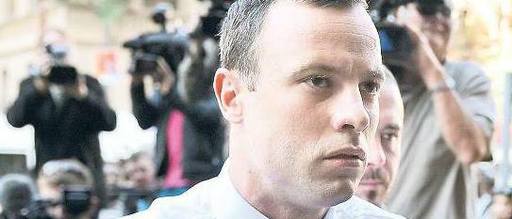 Vor Gericht. Oscar Pistorius, angeklagt wegen Mordes an seiner Freundin. 