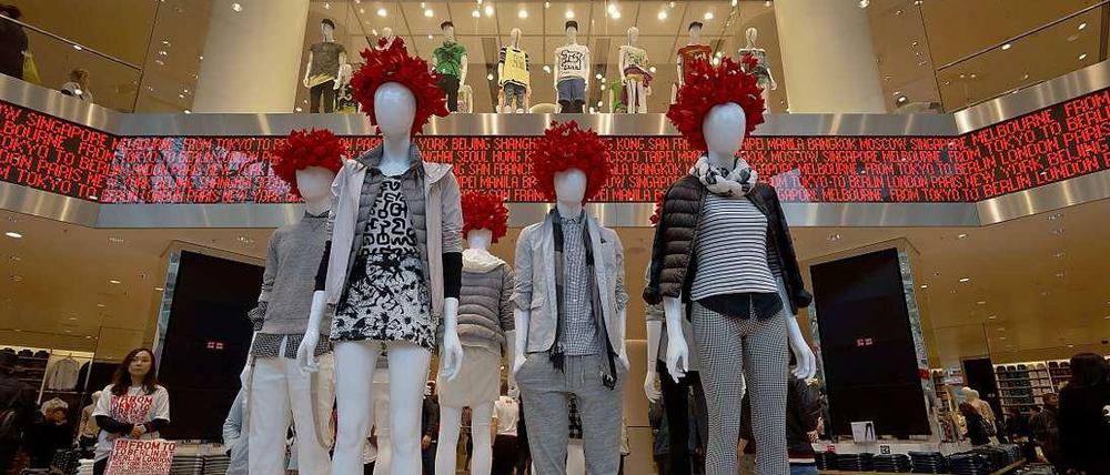 Von Tokio an den Tauentzien. Das neue Berliner Geschäft mit drei Etagen ist der europaweit größte Standort von Uniqlo.