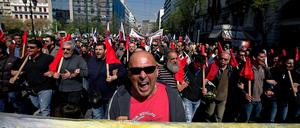 Proteste gegen die Sparpolitik in Athen.
