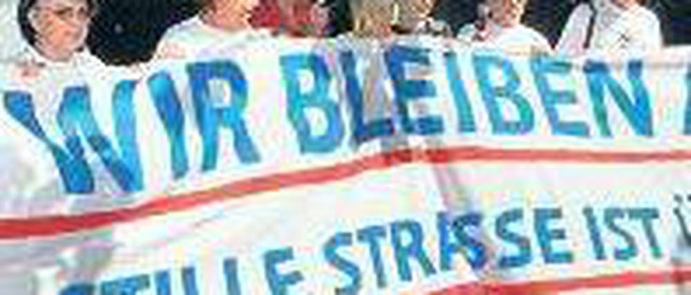 Protest in der Stillen Straße