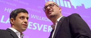 Der Berliner SPD-Fraktionsvorsitzende Raed Saleh und SPD-Landeschef Jan Stöß.