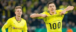 Hundert Tore für den BVB. Robert Lewandowski besorgte mit seinem Jubiläumstreffer den 2:0-Endstand.