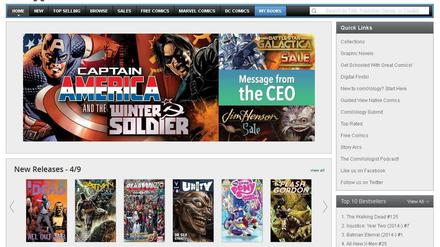 Ab Juni Teil des Amazon-Imperiums: Die Comixology-Startseite.