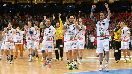 Breite Brustcaramellen: Die Füchse Berlin stehen im Finale des DHB-Pokals.