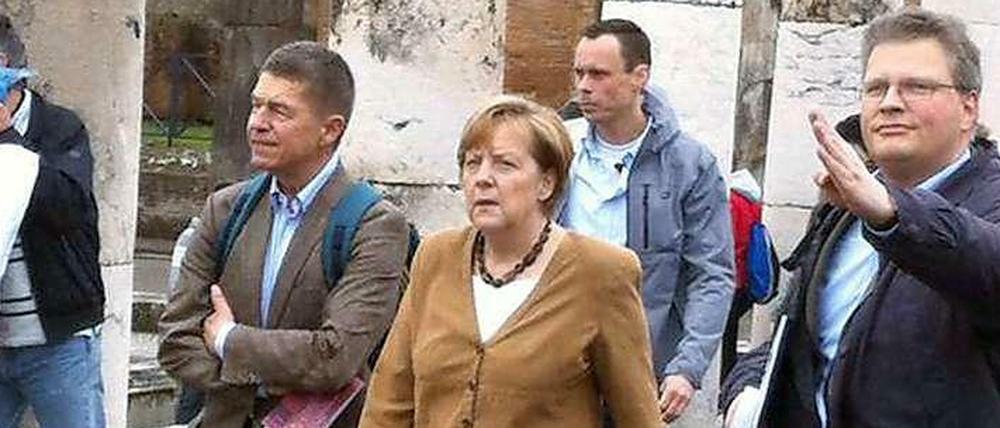 Bundeskanzlerin Angela Merkel in Pompeji.