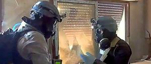 Waffeninspektoren in Syrien. Im August vergangenen Jahres hatte es einen Giftgasangriff in Damaskus gegeben.