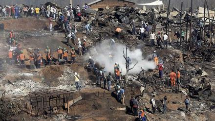 Das Ausmaß der Zerstörung ist gigantisch. Große Teile von Valparaíso liegen in Schutt und Asche.