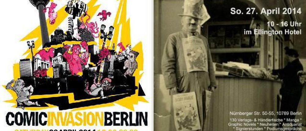 Zwei Facetten einer Szene: Die beiden Poster der Veranstaltungen am 26. und 27. April.