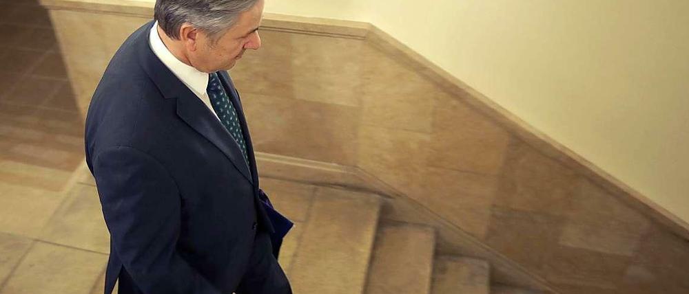 Klaus Wowereit und seine SPD - es geht treppab.
