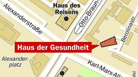 Das Haus der Gesundheit am Alexanderplatz.