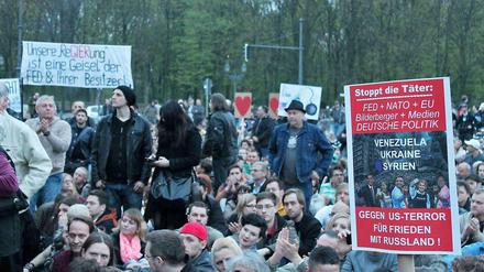 Die Montagsdemo am 7. April in Berlin.