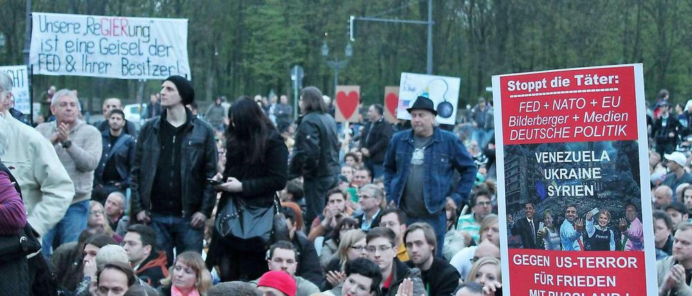 Die Montagsdemo am 7. April in Berlin.