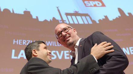 Die Konkurrenten Raed Saleh und Jan Stöß.