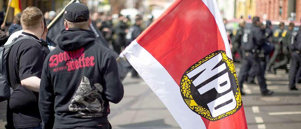 Vor einem Jahr: Die NPD-Demonstration am 1. Mai in Oberschöneweide.