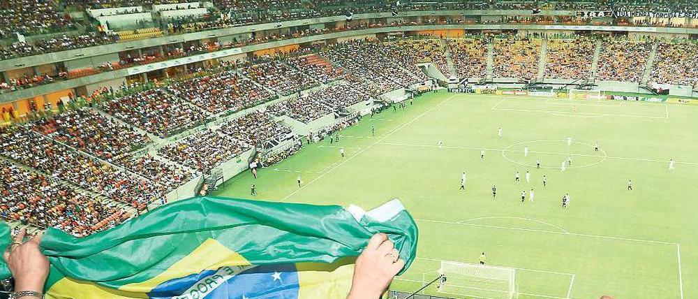 Überreif. „Früchtekorb“ nennen sie stolz ihr neues Stadion. Wenn es bloß nicht so teuer wäre… Foto: Dida Sampaio/p-a
