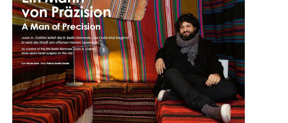 Das Portrait über Juan A. Gaitàn und weitere Berichte zur 8. Berlin Biennale finden Sie im Magazin "Kunst in Berlin".