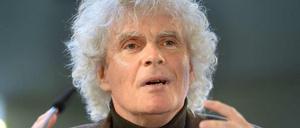 Chefdirigent Sir Simon Rattle bei der Vorstellung der neuen Philharmoniker-Saison.