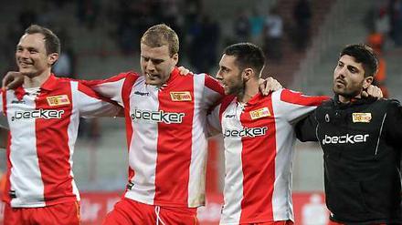 Patrick Kohlmann, Adam Nemec, Marc Pfertzel und Baris Özbek (von links) werden mit Union wohl nichts mehr feiern.