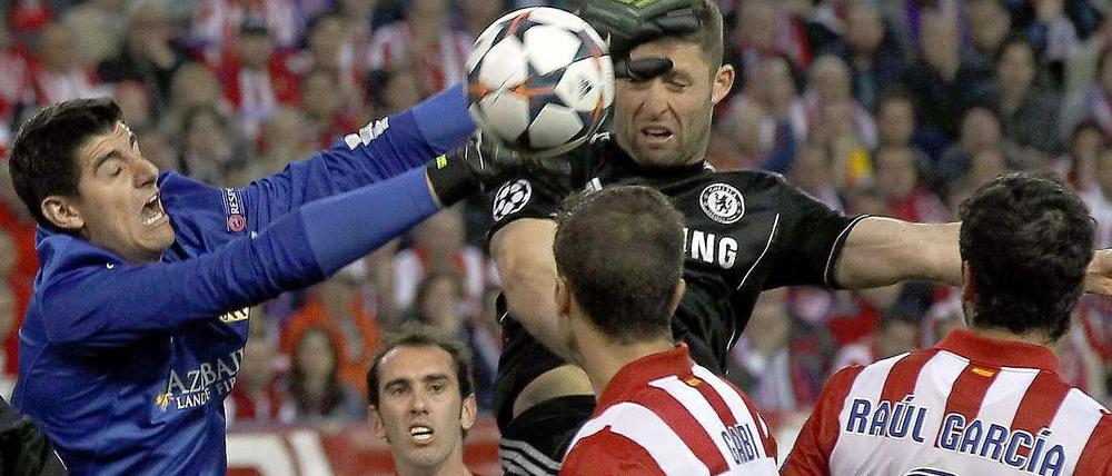 Das erste Halbfinale zwischen Atletico und Chelsea war nichts für Fußballfeinschmecker.