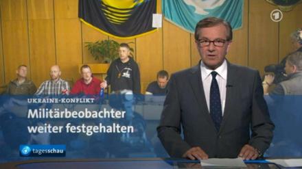 Die "Tagesschau" am Sonntagabend.