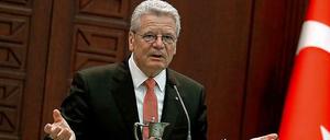 Freiheit, Freiheit, Freiheit: Bundespräsident Joachim Gauck bei seinem Staatsbesuch in der Türkei.