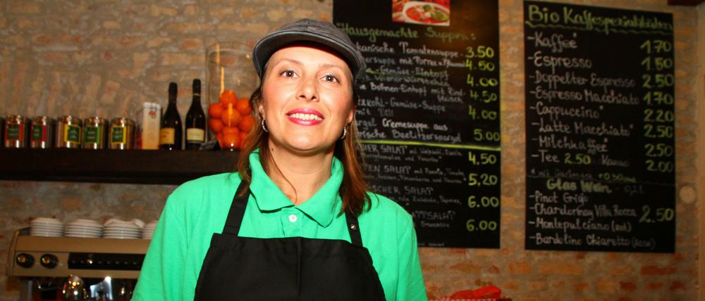 Eine Idee, 15 verschiedene Füllungen. Jivka Stoyanova serviert die Piadina wie in der Emilia Romagna: auf dem Korbteller.