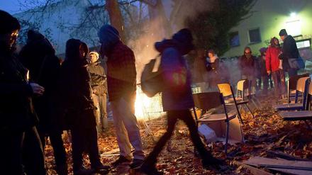 Nach der Besetzung. Seit 2012 leben Flüchtlinge in der heruntergekommenen Gerhart-Hauptmann-Schule.