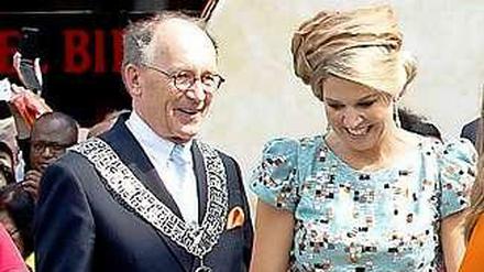Königin Maxima und Bürgermeister Fred de Graaf.