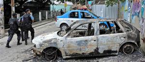 Die Favela in Rio einen Tag nach den Ausschreitungen.