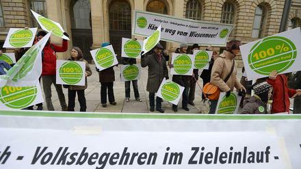 Bald ist Zieleinlauf beim Volksentscheid. 