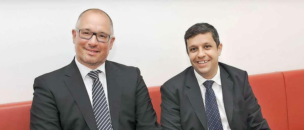 Einst Freunde fürs Parteileben, jetzt harte Konkurrenten: SPD-Landeschef Jan Stöß (links) und SPD-Fraktionschef Raed Saleh.