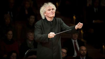 Liebesdienst. Simon Rattle am Pult der Berliner Philharmoniker.