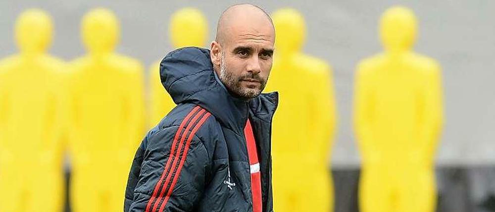Pep Guardiola vor dem Halbfinal-Rückspiel gegen Real Madrid.