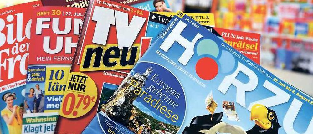 Unter Auflagen: Die „Hörzu“ darf die Funke Mediengruppe behalten. Andere Programmzeitschriften wie die „Funk Uhr“ werden an die Klambt-Gruppe weitergegeben. Foto: dpa