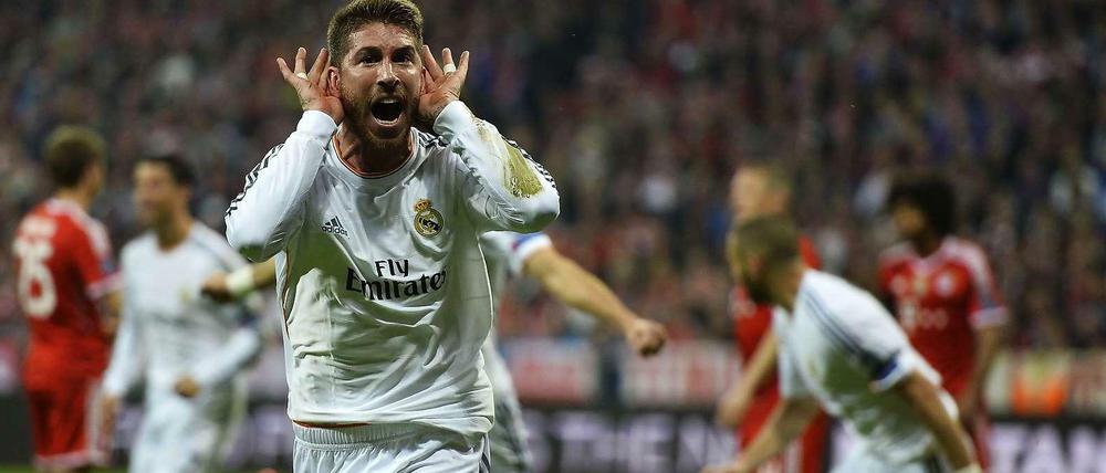 München, wir hören nichts: Sergio Ramos und Real jubeln.
