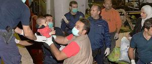 Überlebt: Flüchtlinge in Griechenland.