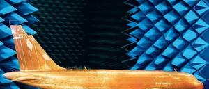 Ausgepegelt. Wie bei diesem Modell in einer Schallschutzkammer erforscht die Industrie den Lärm – auch an Instituten in Berlin und Brandenburg. Foto: Airbus