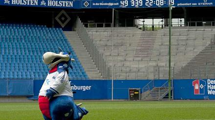 Ende der Karriere? Hermann, der Dino des HSV, könnte an diesem Wochenende aussterben.