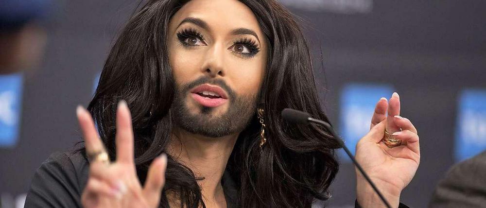 Conchita Wurst, die bärtige Starterin aus Österreich, sagt, sie sei es gewohnt, diskriminiert zu werden.