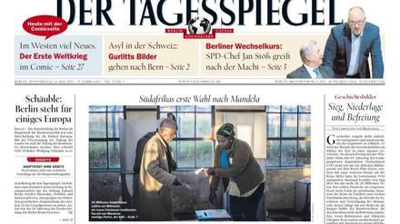 Heute an jedem besseren Kiosk: Der Tagesspiegel mit der Comicseite.