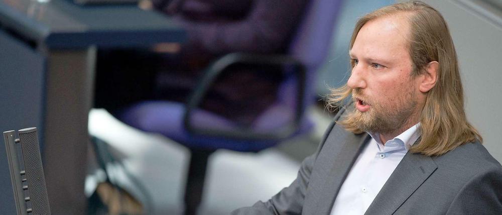 Grünen-Fraktionschef Anton Hofreiter im Bundestag.